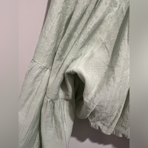 NWT Emory Park Mint Colored Cropped Blouson Long Sleeve Top - Picture 5 of 9